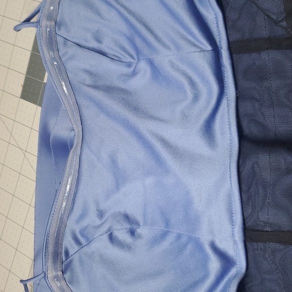 NWOT JS COLLECTION PERIWINKLE TIERED FORMAL W/WO STRAPS BUILT IN BRA - Picture 14 of 16